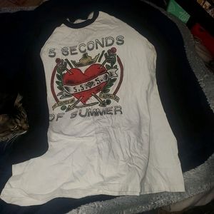 5sos baseball style tee